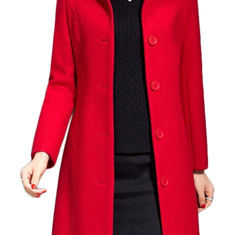 Elegant Red Women's Coat